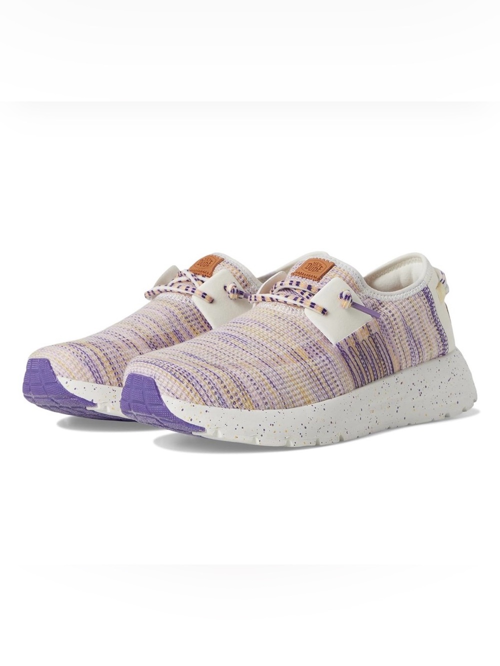 🆕 Hey Dude Sirocco Multi Knit Egret Multi Women’s Sneakers Size 12